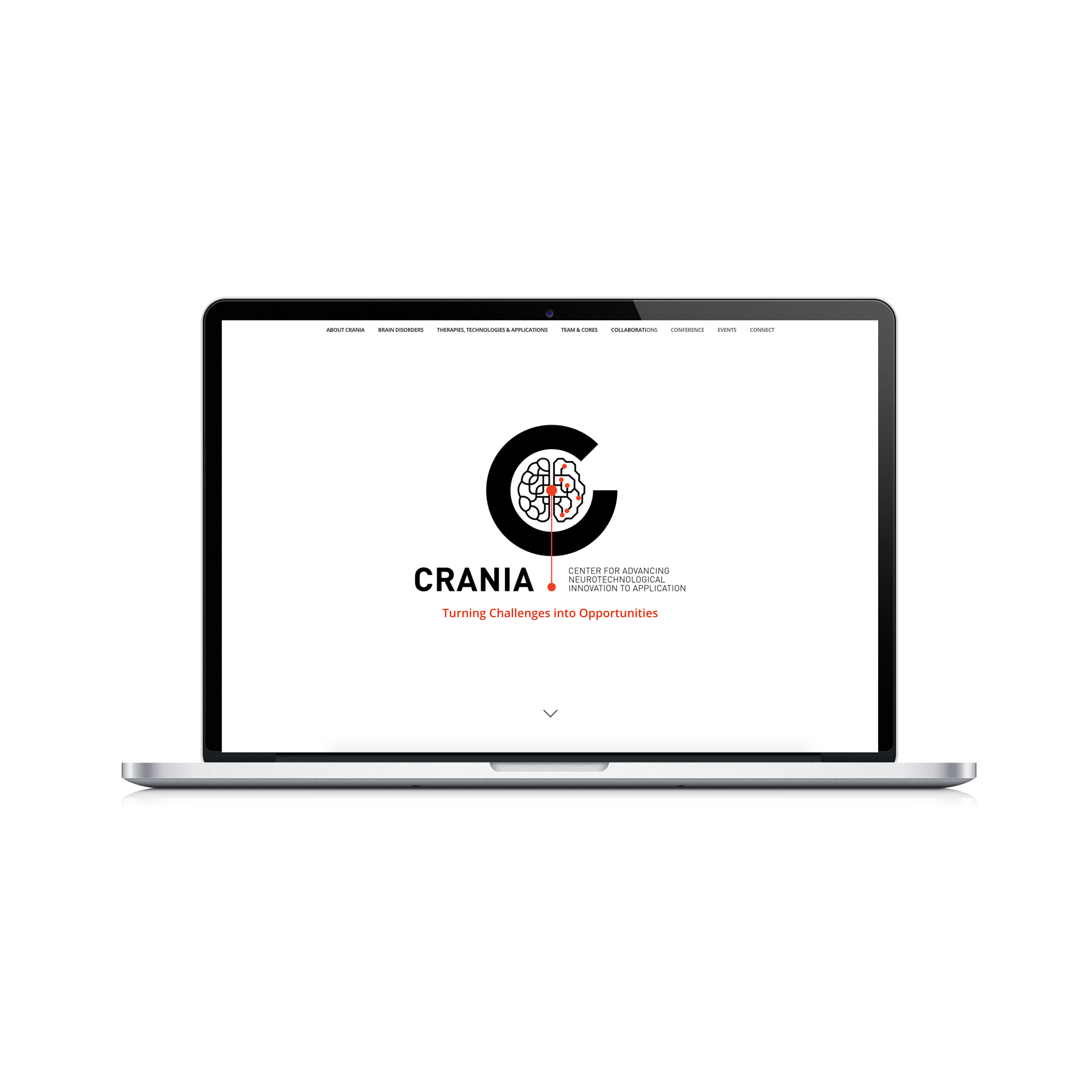 Image of Crania website on a fake computer