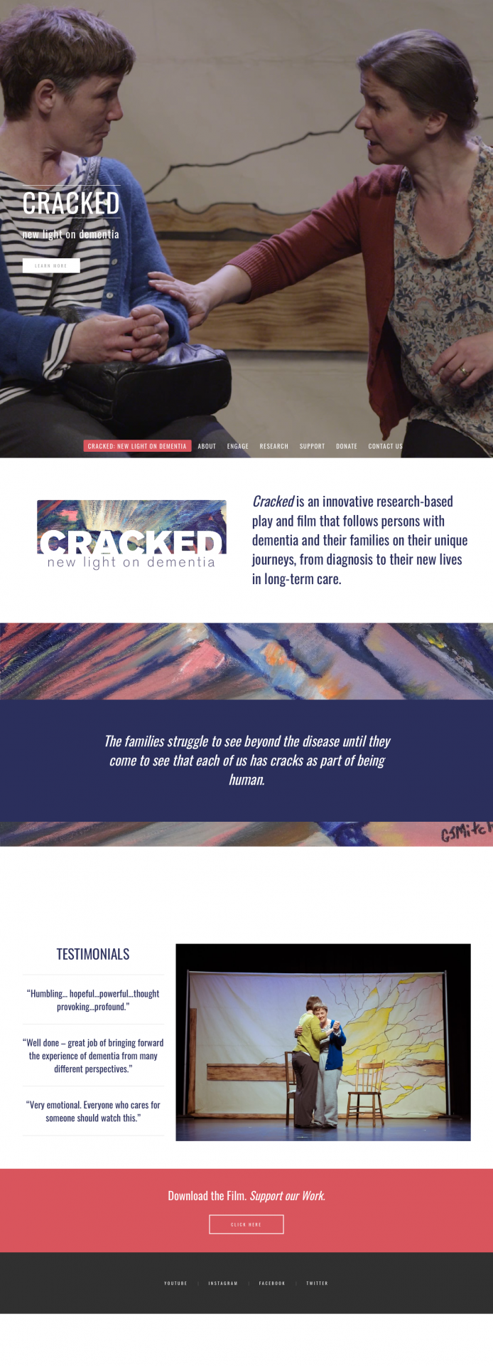 Cracked website screenshot